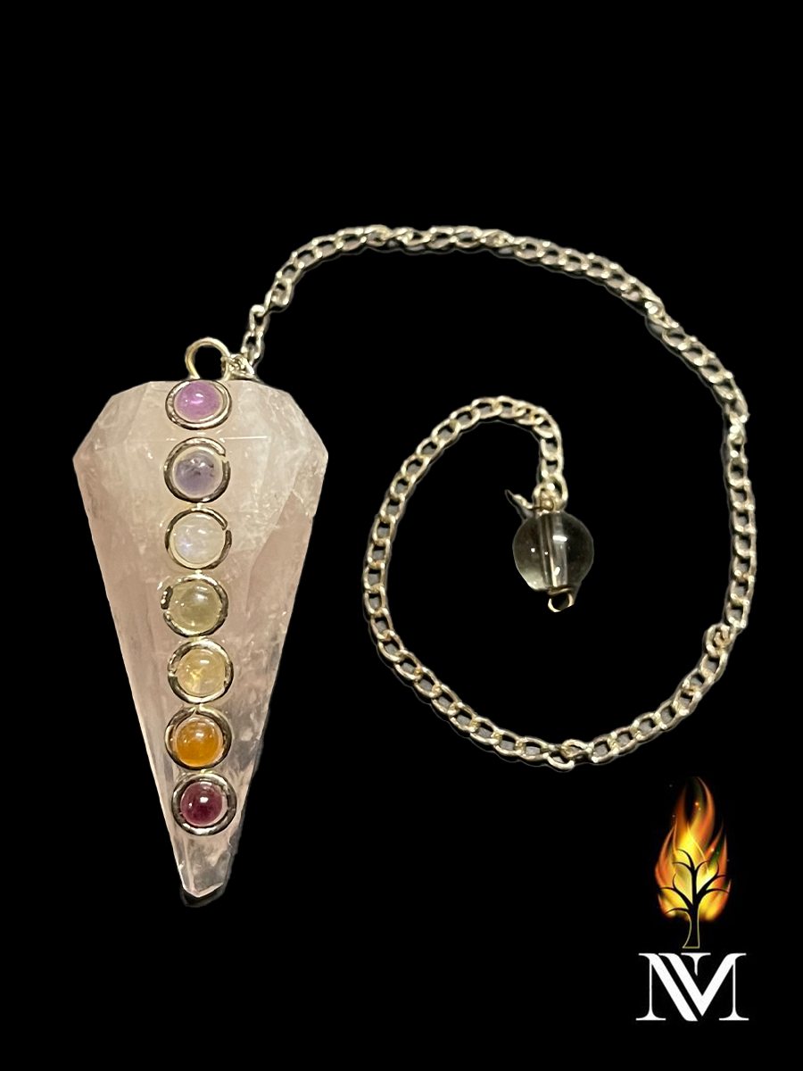 Rose Quartz Chakra Pendulum Natural Mystic