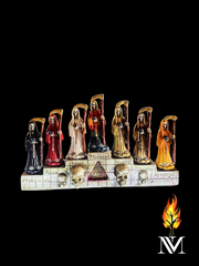 Santa Muerte Siete Potencias Statue 9"
