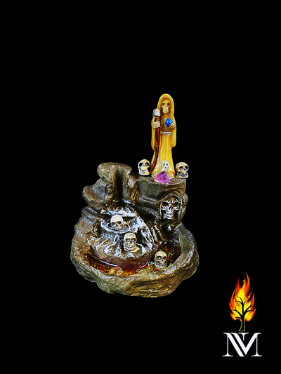Santa Muerte Bone Incense Stand 5"