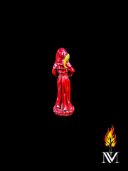 Santa Muerte Red Robe Statue 5"