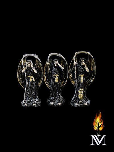 Three Wise Santa Muerte Black Robe 5"