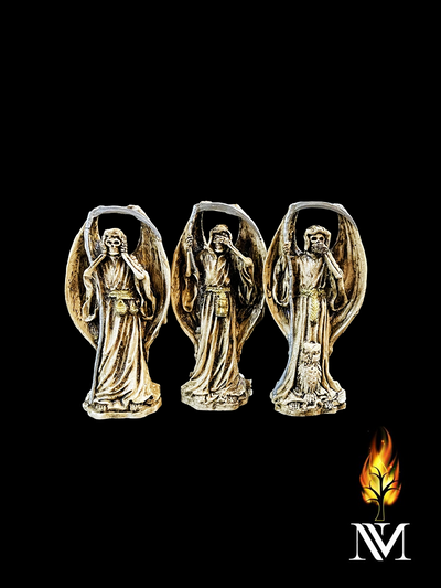 Three Wise Santa Muerte Bone Robe 5"