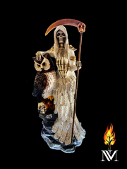 Santa Muerte White Robe Statue 25"