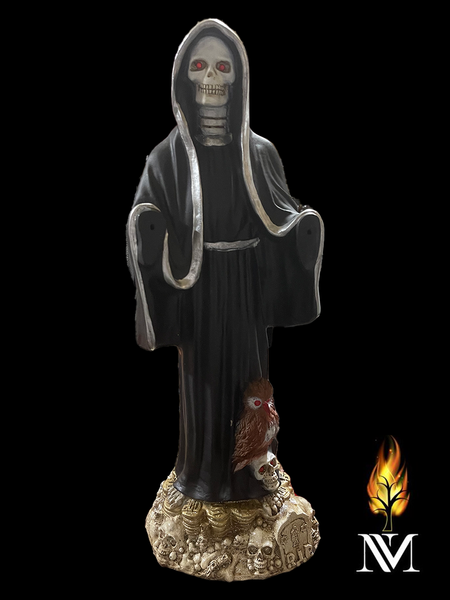 Black Santa Muerte 20-inch Robe Statue