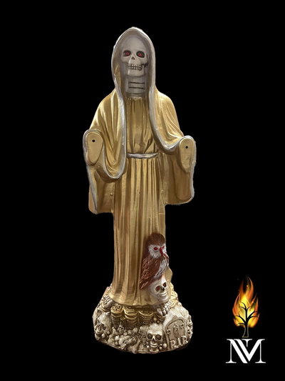 Gold Santa Muerte 20-inch Robe Statue
