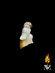 Mini Stone Bird on perch