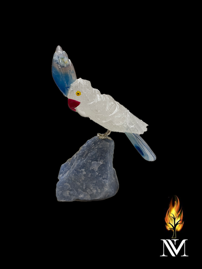 Stone Bird on perch