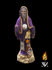 Purple Santa Muerte 20-inch Robe Statue