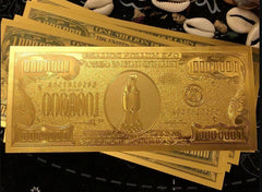 Santa Muerte Gold Million Dollar Bill - Natural Mystic