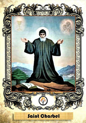 Christian St Charbel Candle - Natural Mystic