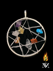 Dream Catcher with Gemstone chips pendant