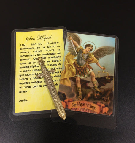 Saint Michael Archangel Prayer + Gold Sword