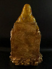 Gold Santa Muerte Sitting on Throne