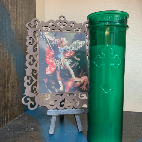 Green Christian 7-Day Pullout Candles - Natural Mystic