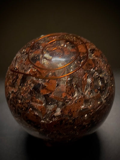 Mahagony Obsidian Orgonite Spheres.