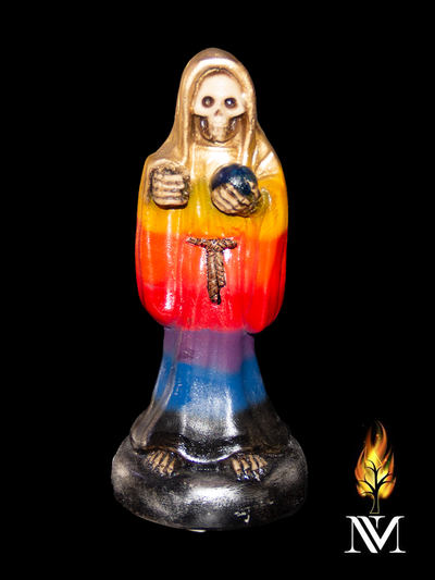 Multicolor 6.5 inch Santa Muerte Statue