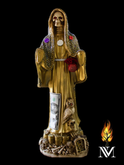 Santa Muerte 20-inch Gold Robe Statue