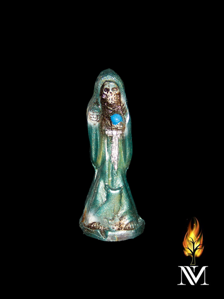 Green 3 inch Santa Muerte Statue