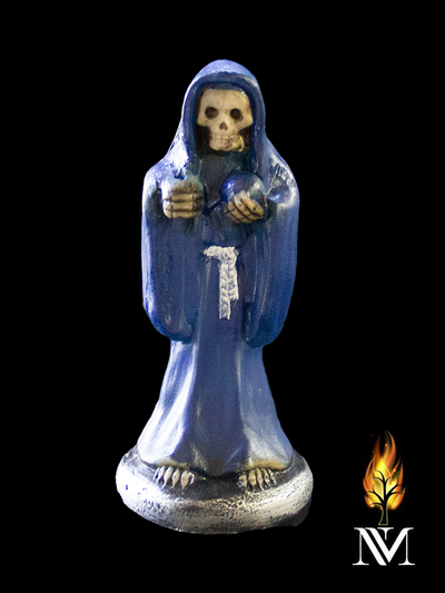 Blue 6.5 inch Santa Muerte Statue