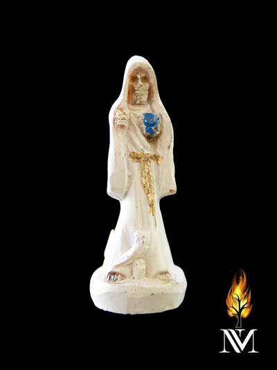 White 3 inch Santa Muerte Statue