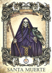 Occult Candle Santa Muerte Purple - Natural Mystic