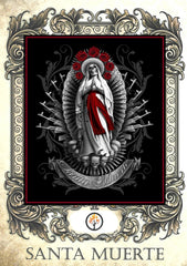 Occult Candle Santa Muerte Red/Black - Natural Mystic