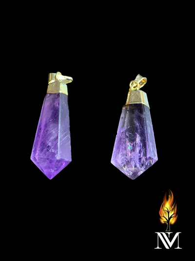 Polished Amethyst point pendant