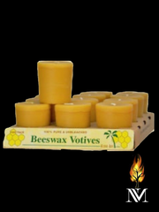 Beeswax Votive with votive Glass Jar