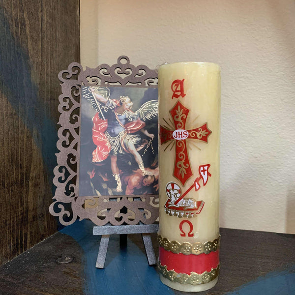 Christian Blessed Cirio Candle - Natural Mystic