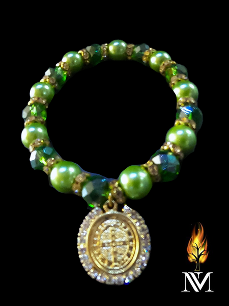 Green St Benedict Bracelet