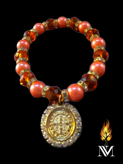 Orange St Benedict Bracelet