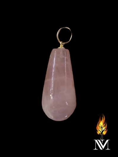 Rose Quartz teardrop Pendant-medium