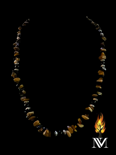 Raw Tiger Eye Necklace (magnet clip)