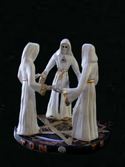 White Santa Muerte Candle Holder